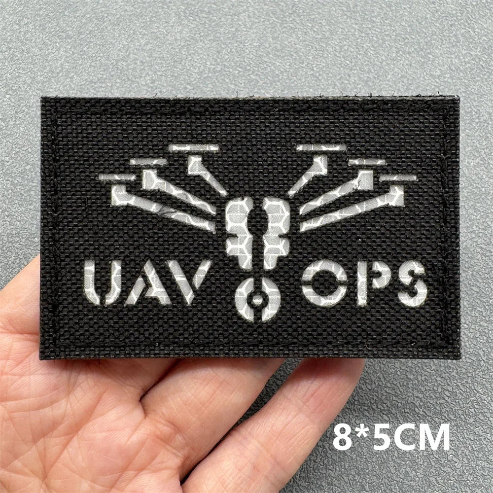 3D Tactical Patches IR Reflective Badge on Backpack Vest Clothing Laser Cutting Emblemen Hook And Loop Outdoor Equipment