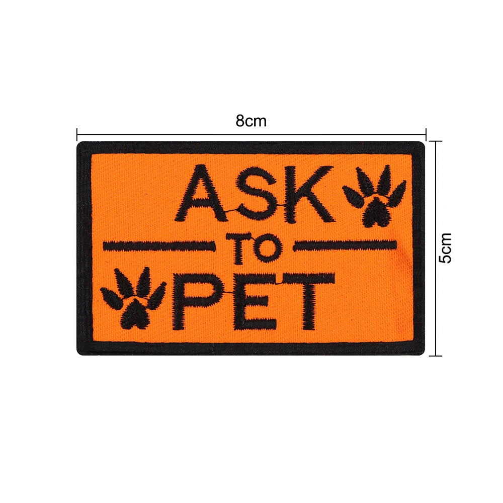 1 Piece Tactical Patch Bundle For Dog Harness Collar Vest Personalized Patches Tags Sticker Label Custom Name ID Service Dog