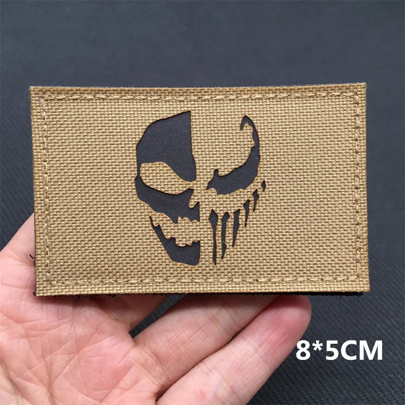 Tactical Patches IR Infrared Reflective Morale Patches on Backpack Vest Clothing Outdoor Badges Hook&Loop