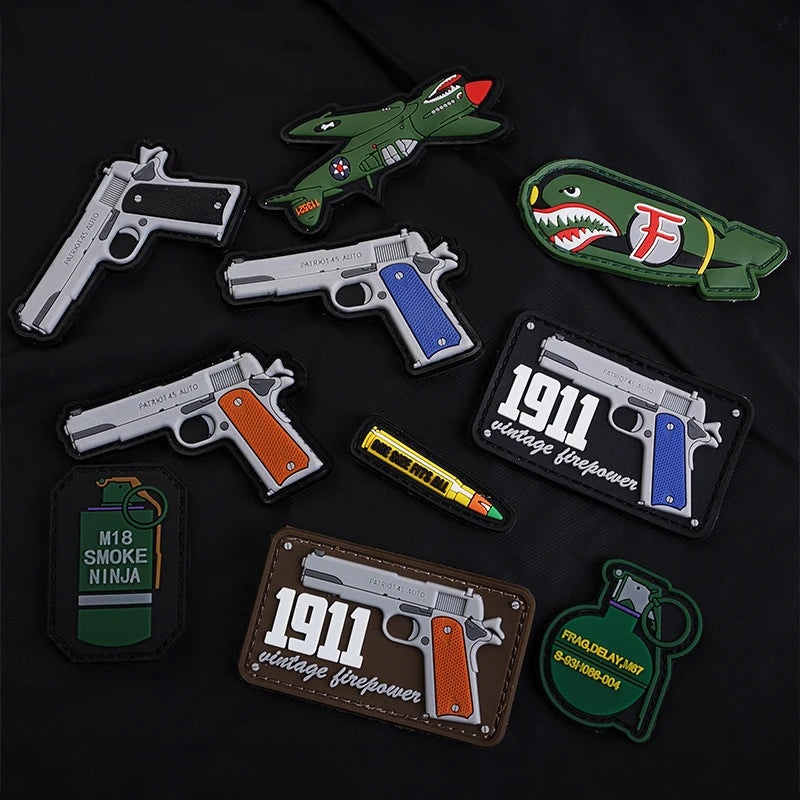 pvc military arms Hook and loop tactical clothing backpack patch tactical packs Clothing diy tactical accessories patch Badge