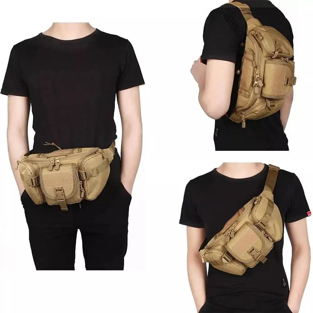 Tactical Fanny Pack for Men Concealed Carry  CCW Holster Military Pistol Waist Pouch Gun Bag for Travel, Work, Outdoor, EDC Gear