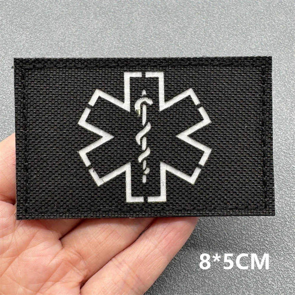 3D Tactical Patches IR Reflective Badge on Backpack Vest Clothing Laser Cutting Emblemen Hook And Loop Outdoor Equipment
