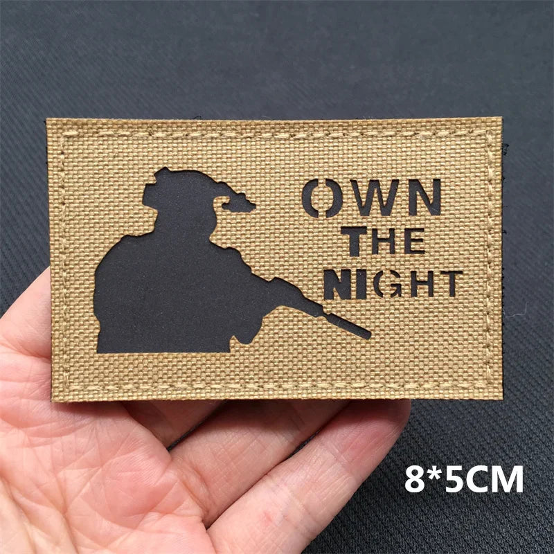 Tactical Patches IR Infrared Reflective Morale Patches on Backpack Vest Clothing Outdoor Badges Hook&Loop