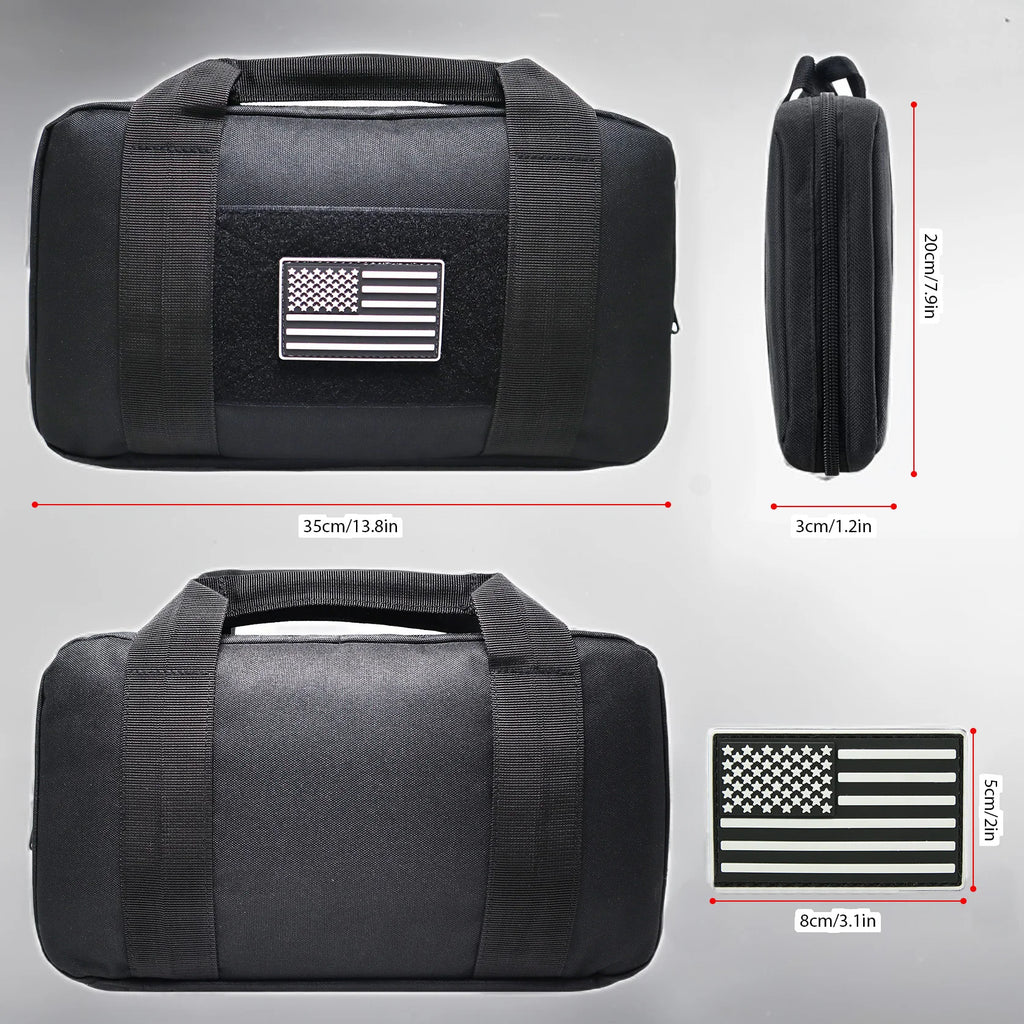 Tactical Pistol Gun Case, Padded Handgun Case Handgun Pistol Soft Case Rectangle Handgun Pouch
