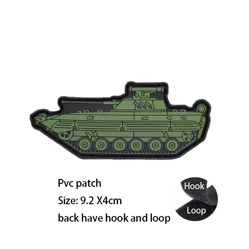 New Design High-Quality PVC Three-Dimensional BABAYAGA Pencil Grocope Soft Rubber Morale Armband Backpack With Hook Loop Patch