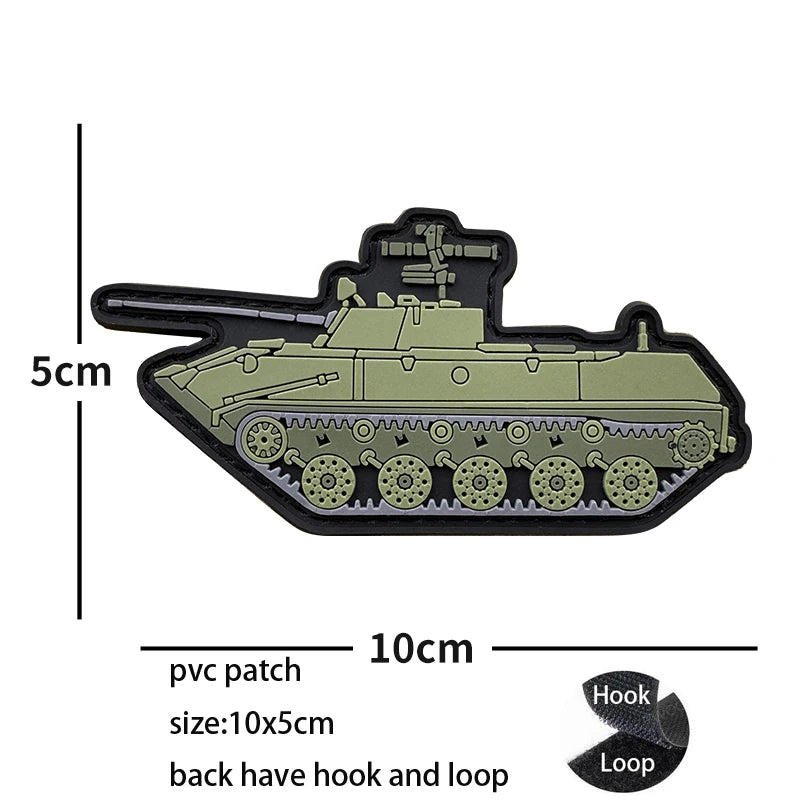 New Design High-Quality PVC Three-Dimensional BABAYAGA Pencil Grocope Soft Rubber Morale Armband Backpack With Hook Loop Patch