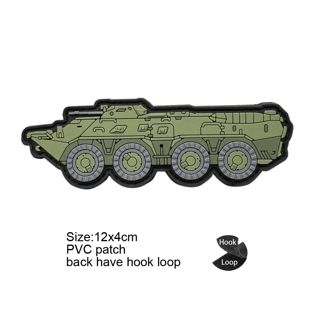 New Design High-Quality PVC Three-Dimensional BABAYAGA Pencil Grocope Soft Rubber Morale Armband Backpack With Hook Loop Patch