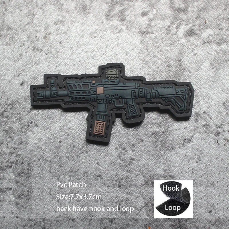 New Design High-Quality PVC Three-Dimensional BABAYAGA Pencil Grocope Soft Rubber Morale Armband Backpack With Hook Loop Patch