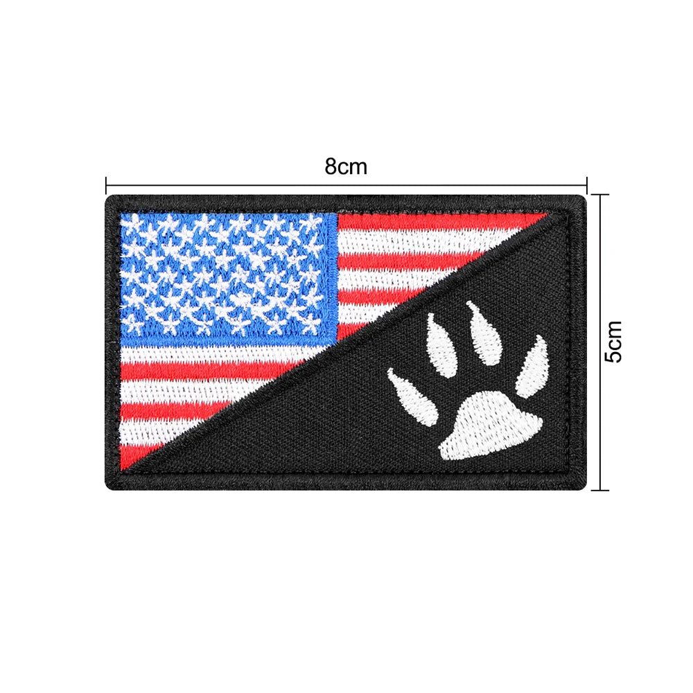 1 Piece Tactical Patch Bundle For Dog Harness Collar Vest Personalized Patches Tags Sticker Label Custom Name ID Service Dog