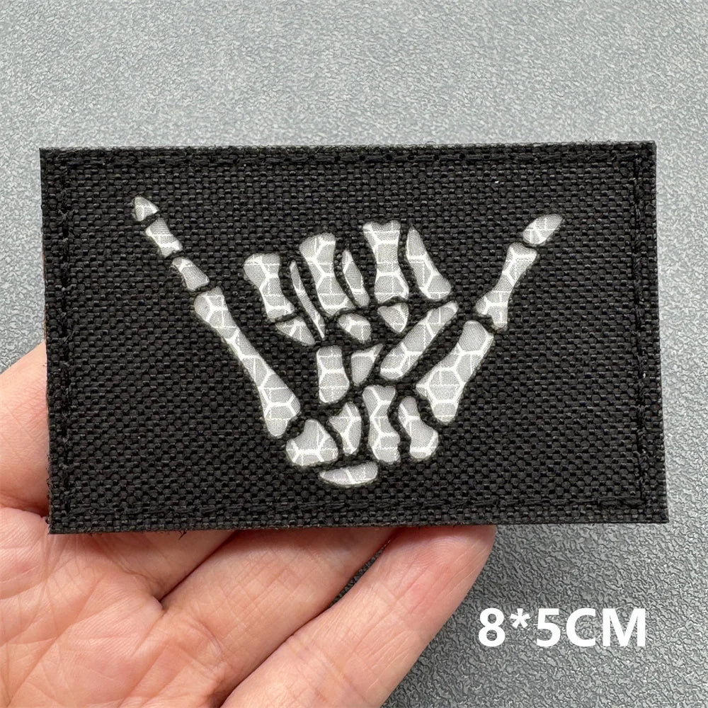 3D Tactical Patches IR Reflective Badge on Backpack Vest Clothing Laser Cutting Emblemen Hook And Loop Outdoor Equipment