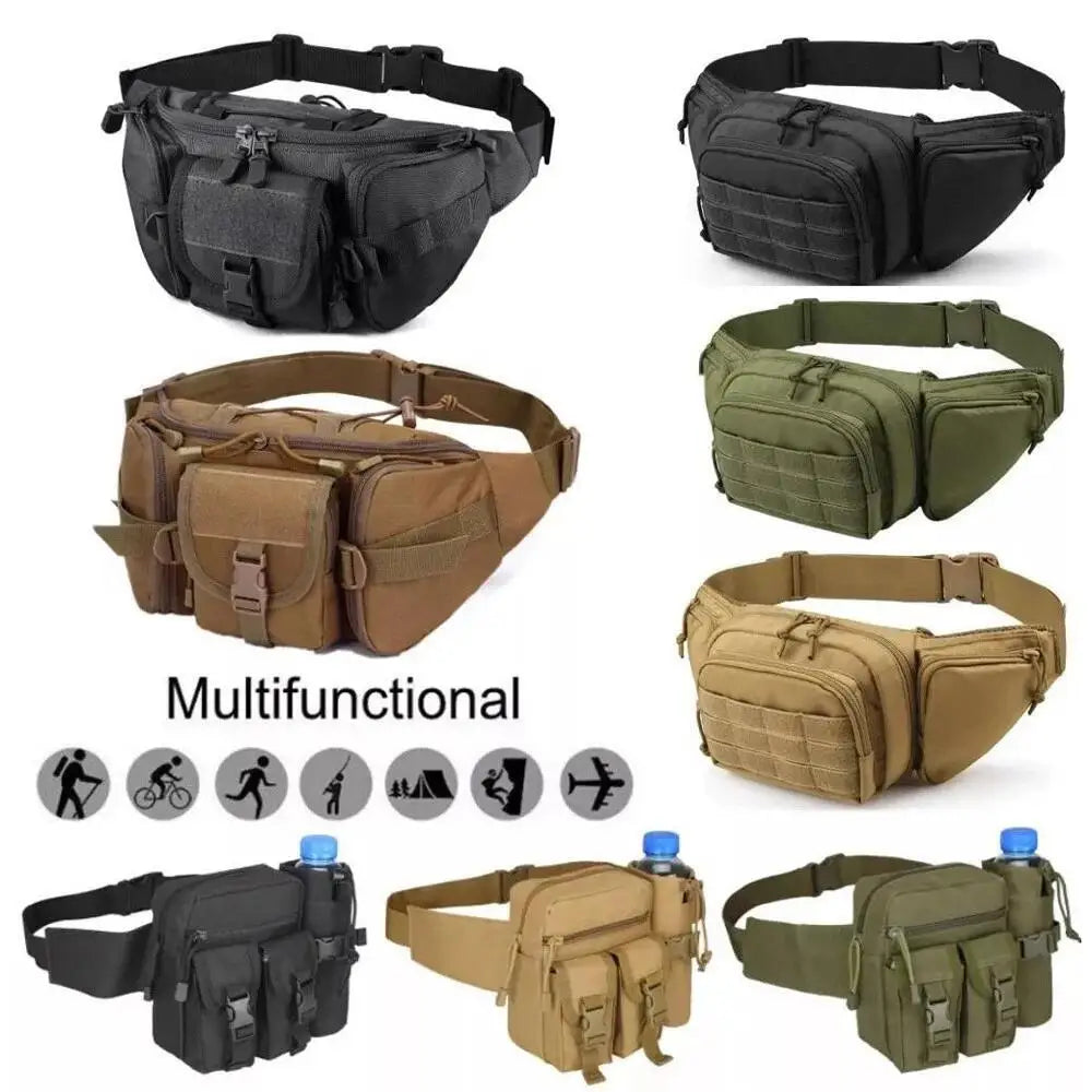 Tactical Fanny Pack for Men Concealed Carry  CCW Holster Military Pistol Waist Pouch Gun Bag for Travel, Work, Outdoor, EDC Gear