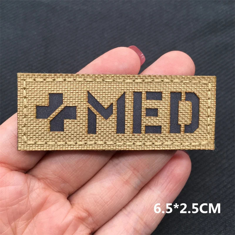 Tactical Patches IR Infrared Reflective Morale Patches on Backpack Vest Clothing Outdoor Badges Hook&Loop