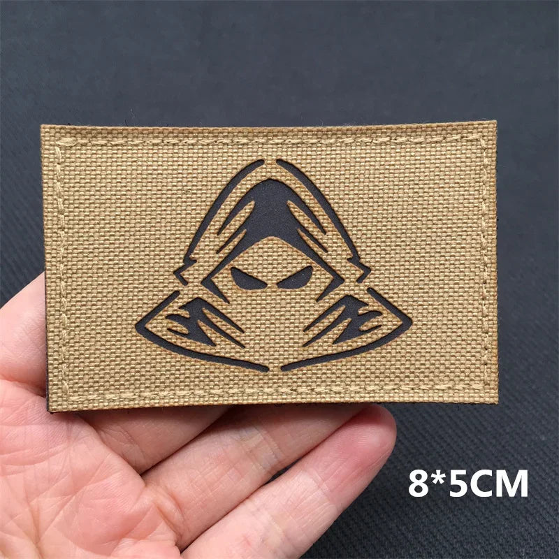 Tactical Patches IR Infrared Reflective Morale Patches on Backpack Vest Clothing Outdoor Badges Hook&Loop