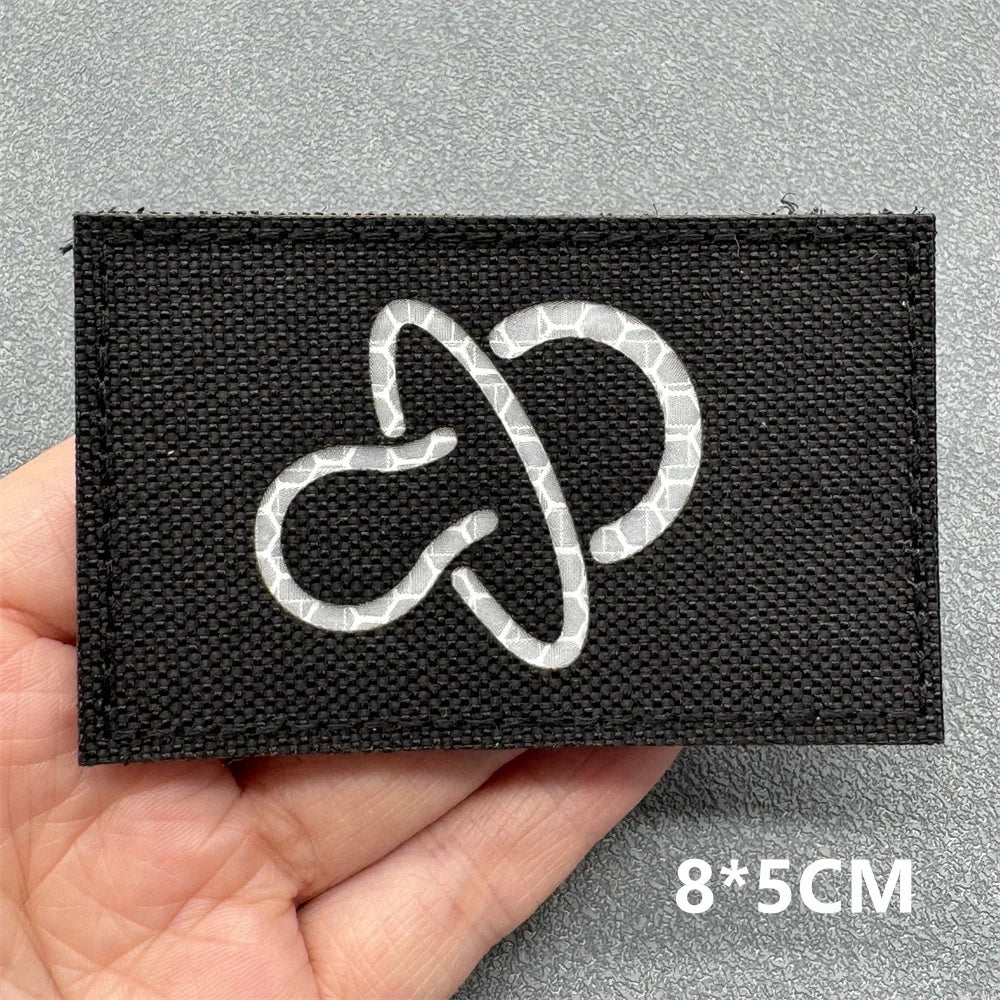 3D Tactical Patches IR Reflective Badge on Backpack Vest Clothing Laser Cutting Emblemen Hook And Loop Outdoor Equipment