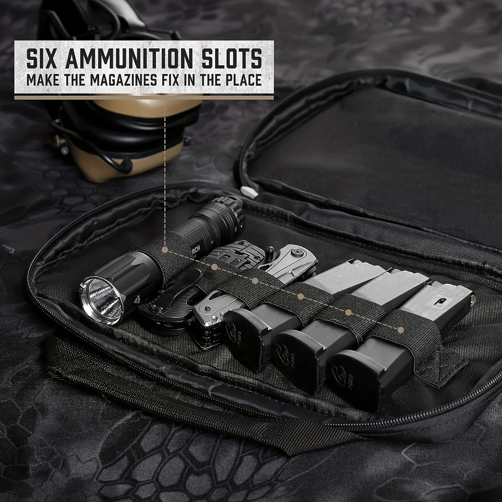 Tactical Pistol Gun Case, Padded Handgun Case Handgun Pistol Soft Case Rectangle Handgun Pouch