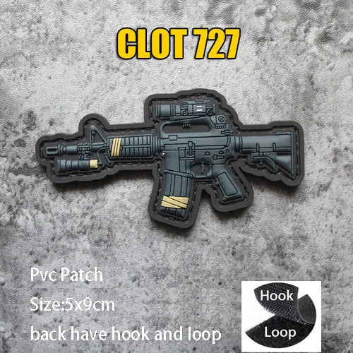 New Design High-Quality PVC Three-Dimensional BABAYAGA Pencil Grocope Soft Rubber Morale Armband Backpack With Hook Loop Patch