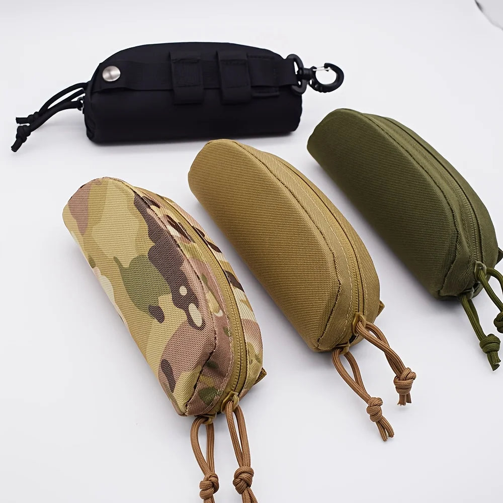 Tactical Fashion Glasses Case for Outdoor Lovers - Durable polyester, black, suitable for hunting and fishing