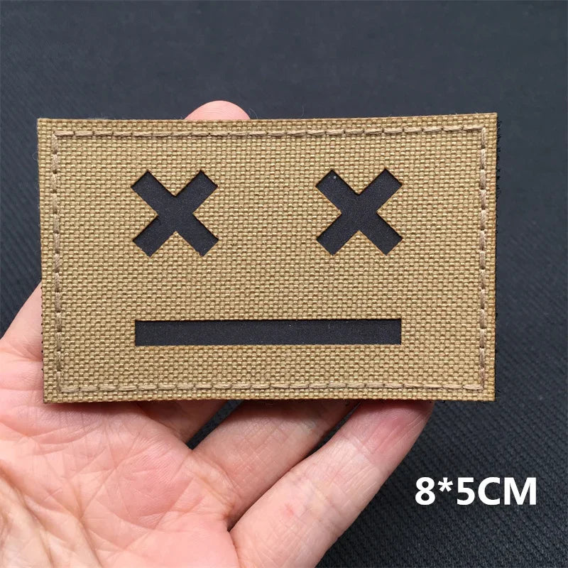 Tactical Patches IR Infrared Reflective Morale Patches on Backpack Vest Clothing Outdoor Badges Hook&Loop