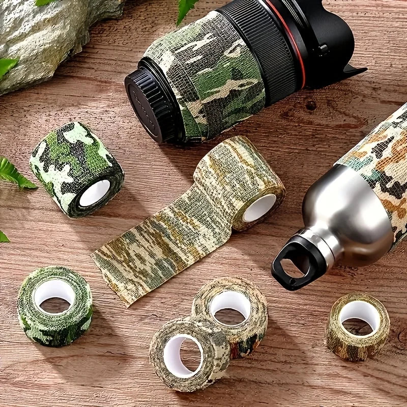 6/12 rolls of camouflage self-adhesive tape, non-woven cohesive bandage wraps, pet bandages, camouflage camouflage tape