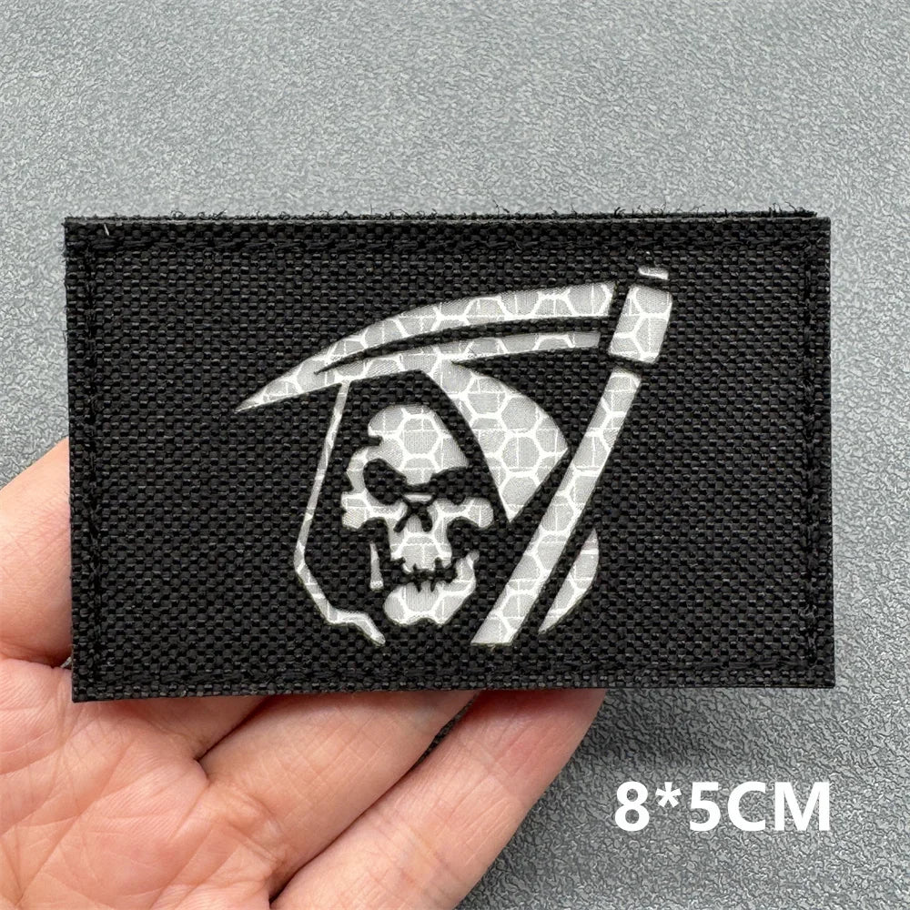 3D Tactical Patches IR Reflective Badge on Backpack Vest Clothing Laser Cutting Emblemen Hook And Loop Outdoor Equipment