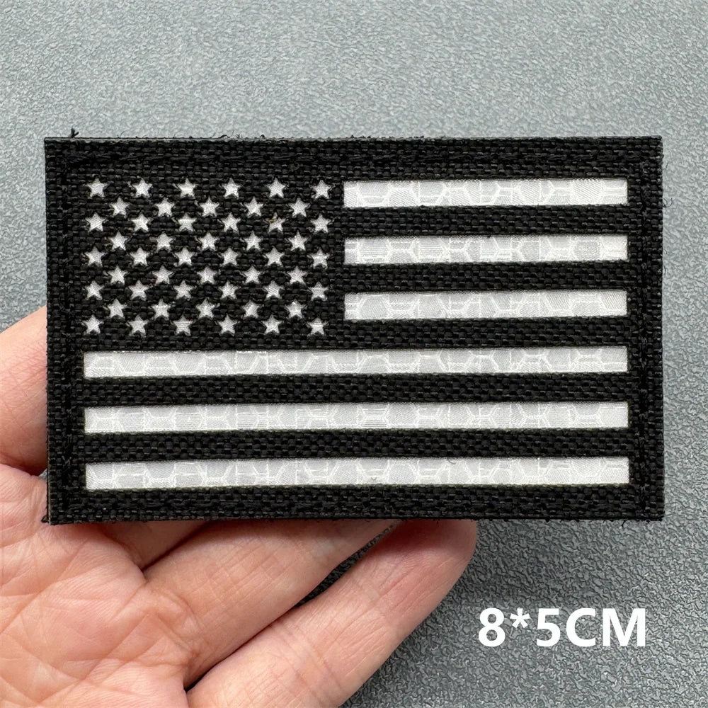 3D Tactical Patches IR Reflective Badge on Backpack Vest Clothing Laser Cutting Emblemen Hook And Loop Outdoor Equipment