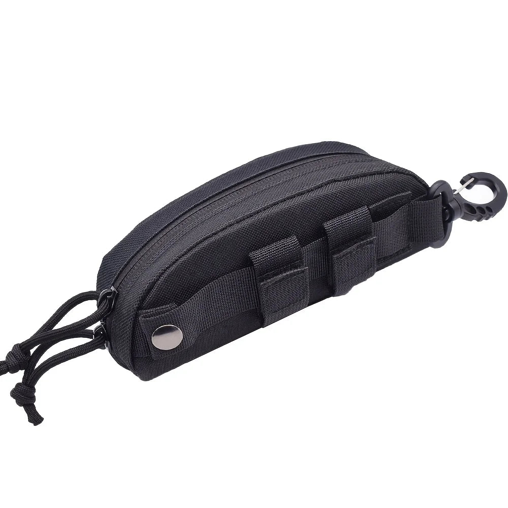 Tactical Fashion Glasses Case for Outdoor Lovers - Durable polyester, black, suitable for hunting and fishing