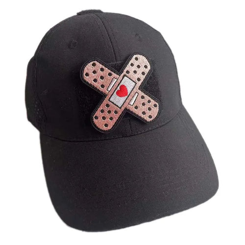 'I'm OK' Morale Badges Wound Patches with Hook and Loop,Band-aid Embroidered Applique Tactical Emblem on Clothing,Backpack