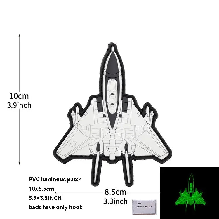 Tactical Morale Pack Accessories Badge Helicopter Badge 3DPVC Soft Glue Glow-in-the Dark Magic Armband Clothing Backpack Patch