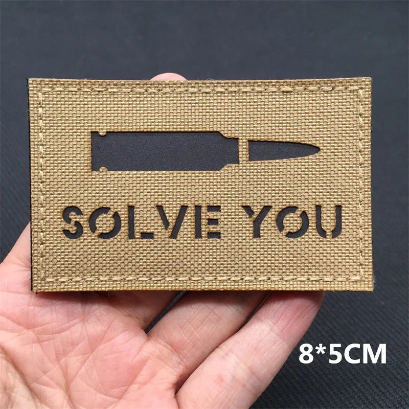 Tactical Patches IR Infrared Reflective Morale Patches on Backpack Vest Clothing Outdoor Badges Hook&Loop