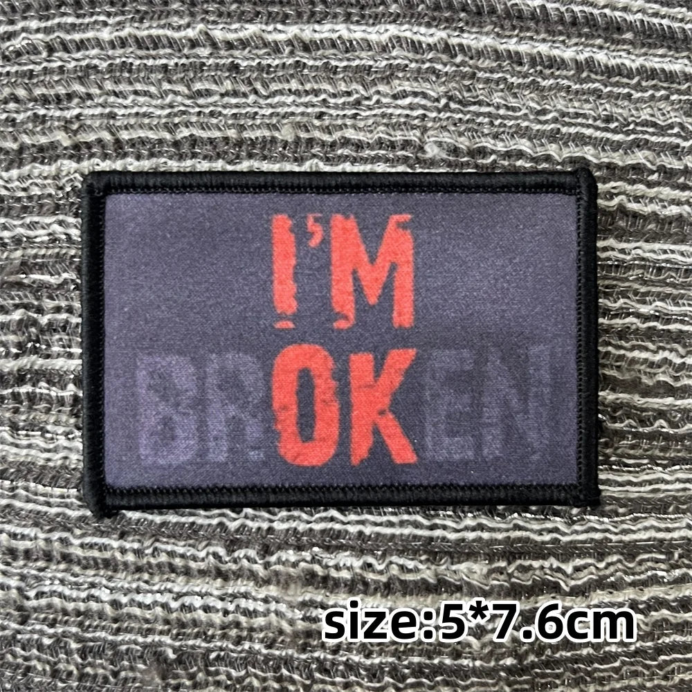 Digital Printing Patch with Hook Backing for Clothes Tactical Military Backpack Patches Gun Badges Applique for Clothing