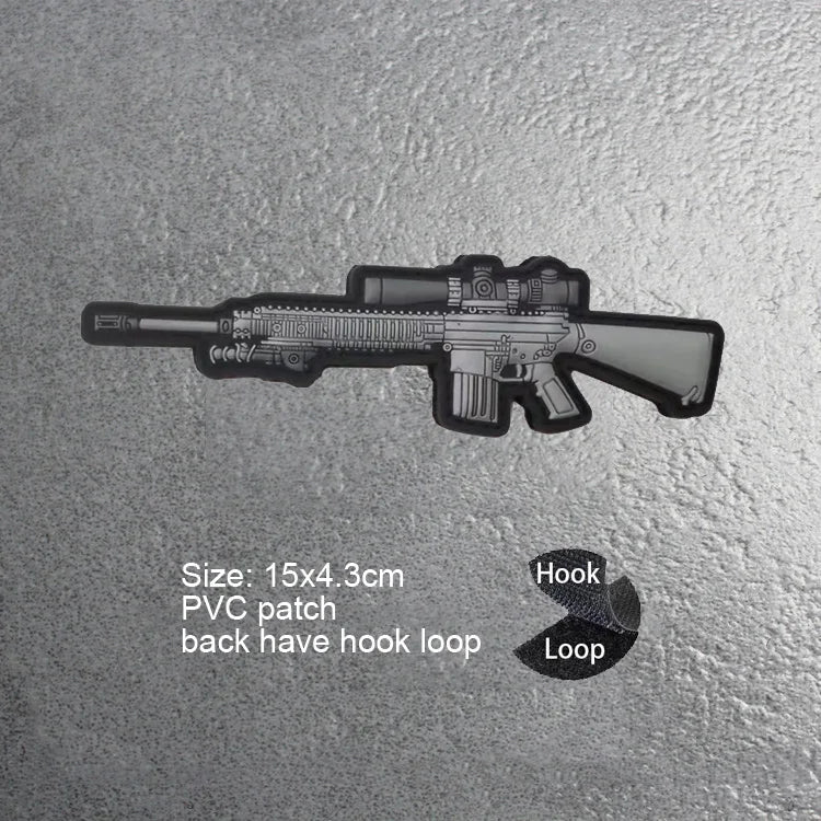 New Design High-Quality PVC Three-Dimensional BABAYAGA Pencil Grocope Soft Rubber Morale Armband Backpack With Hook Loop Patch