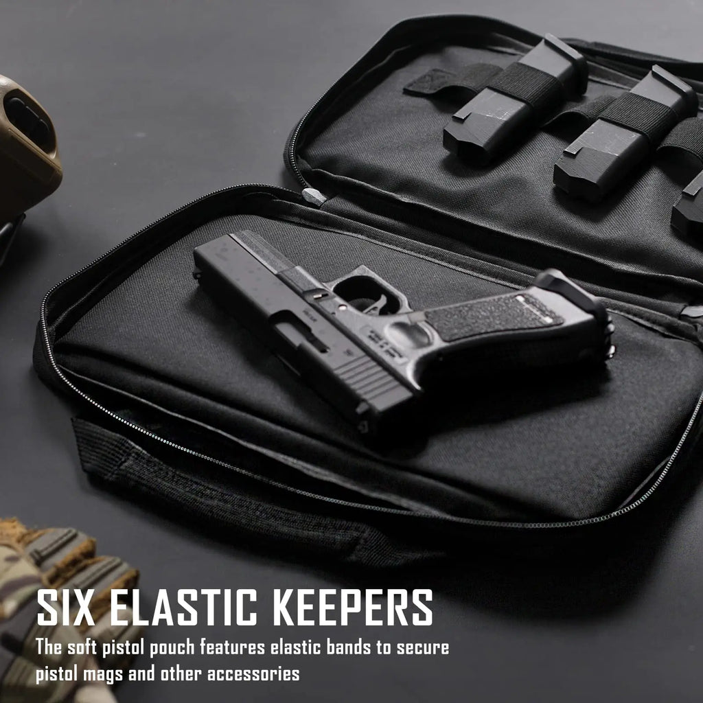 Tactical Pistol Gun Case, Padded Handgun Case Handgun Pistol Soft Case Rectangle Handgun Pouch