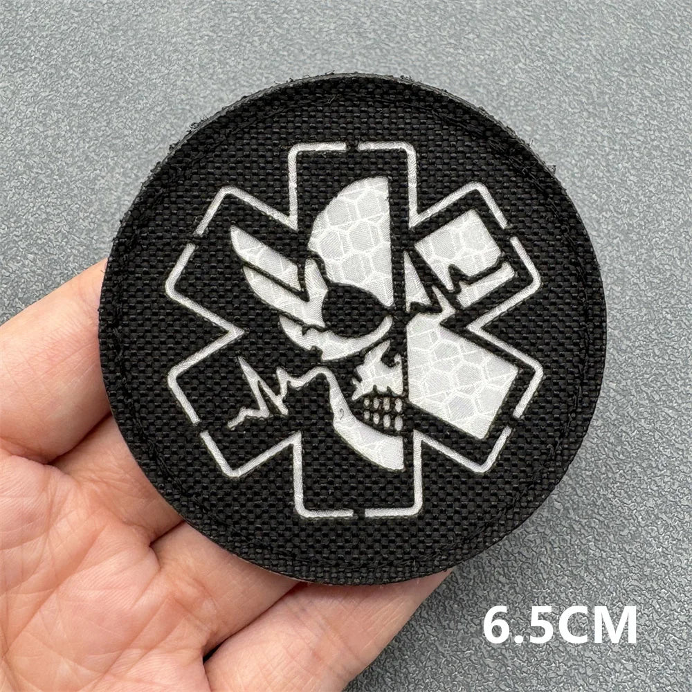 3D Tactical Patches IR Reflective Badge on Backpack Vest Clothing Laser Cutting Emblemen Hook And Loop Outdoor Equipment