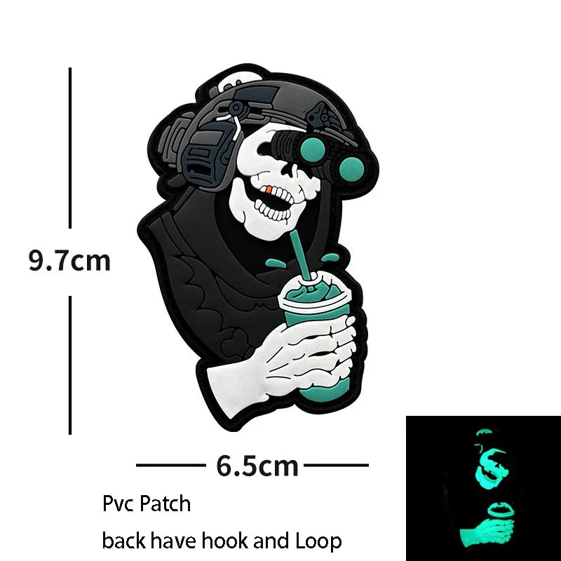 New Design High-Quality PVC Three-Dimensional BABAYAGA Pencil Grocope Soft Rubber Morale Armband Backpack With Hook Loop Patch