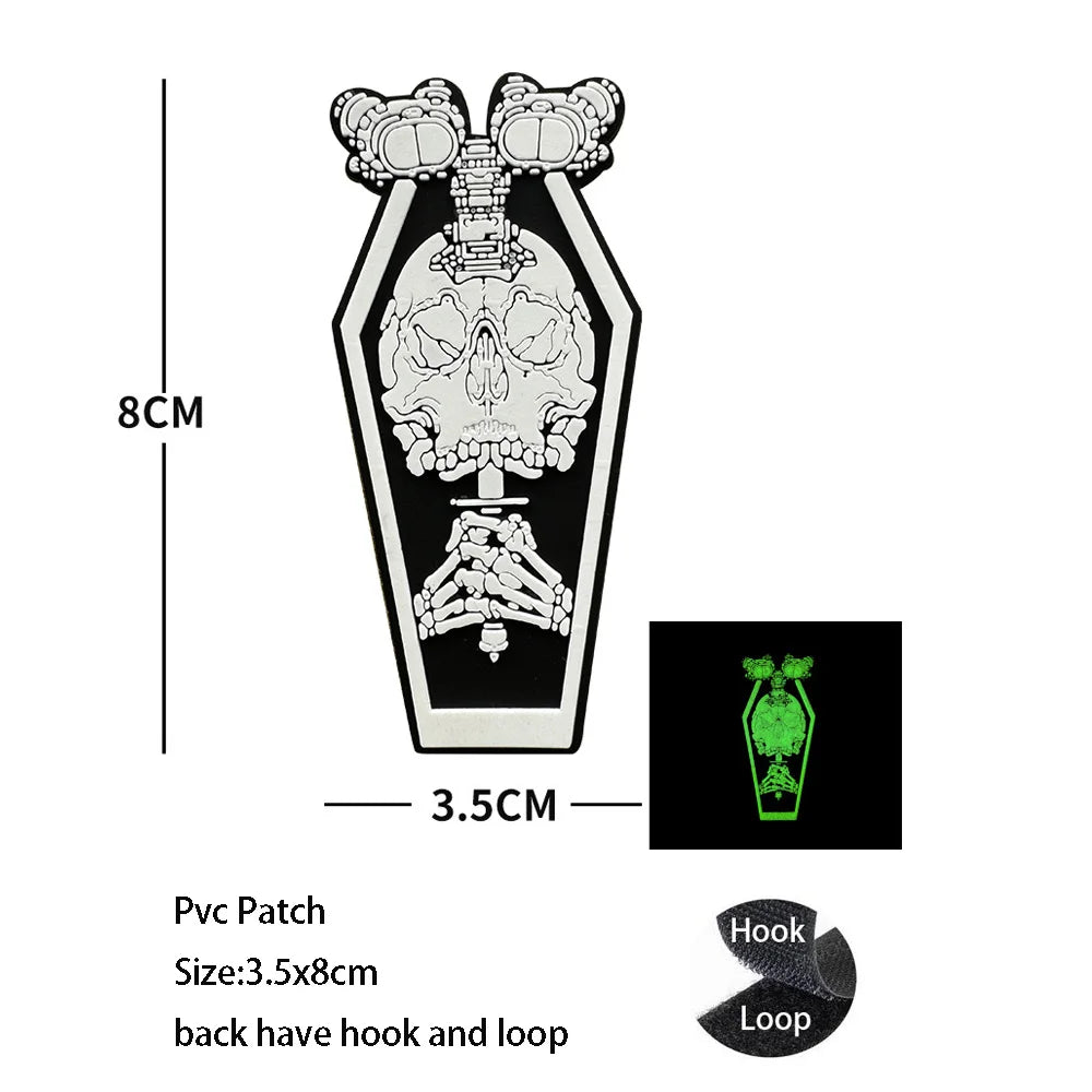 New Design High-Quality PVC Three-Dimensional BABAYAGA Pencil Grocope Soft Rubber Morale Armband Backpack With Hook Loop Patch