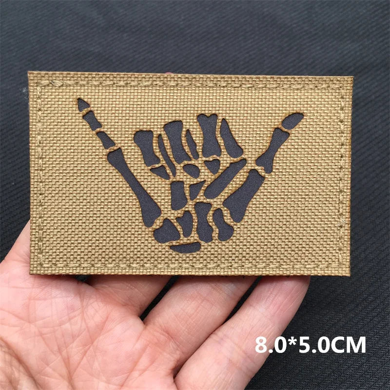 Tactical Patches IR Infrared Reflective Morale Patches on Backpack Vest Clothing Outdoor Badges Hook&Loop