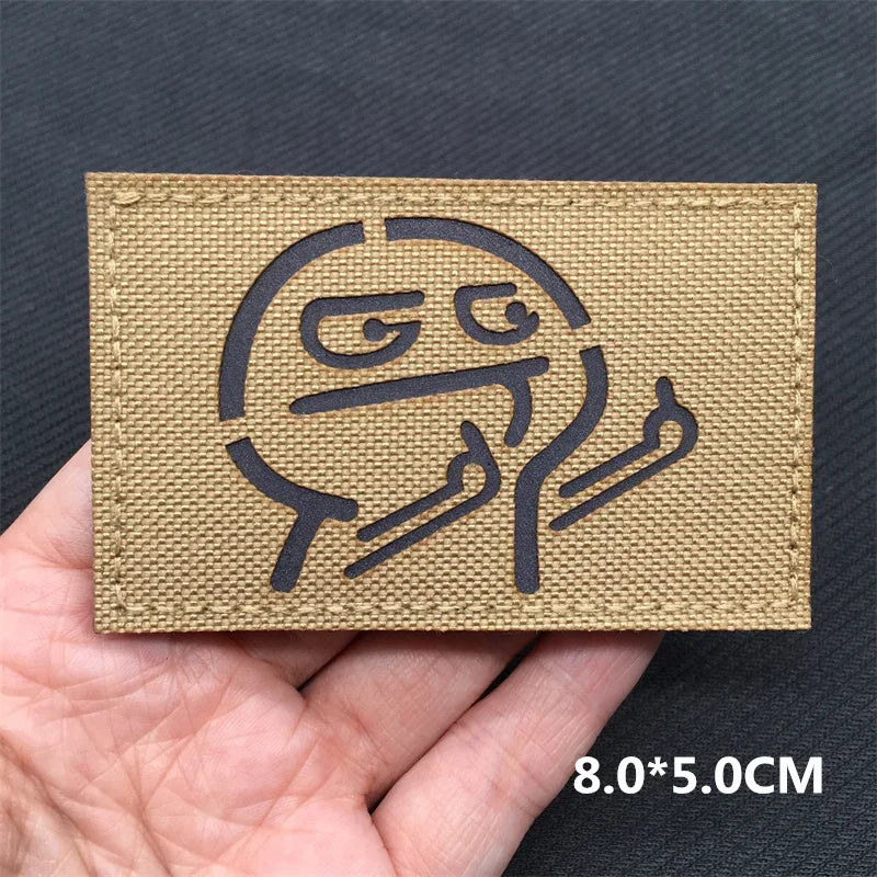 Tactical Patches IR Infrared Reflective Morale Patches on Backpack Vest Clothing Outdoor Badges Hook&Loop