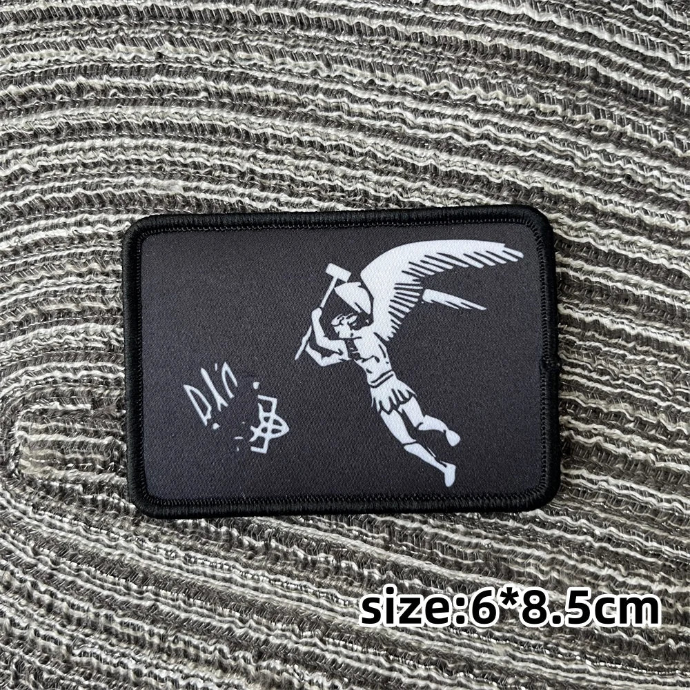 Digital Printing Patch with Hook Backing for Clothes Tactical Military Backpack Patches Gun Badges Applique for Clothing