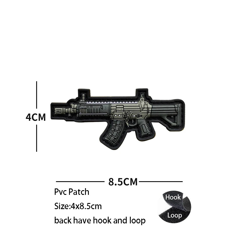 New Design High-Quality PVC Three-Dimensional BABAYAGA Pencil Grocope Soft Rubber Morale Armband Backpack With Hook Loop Patch