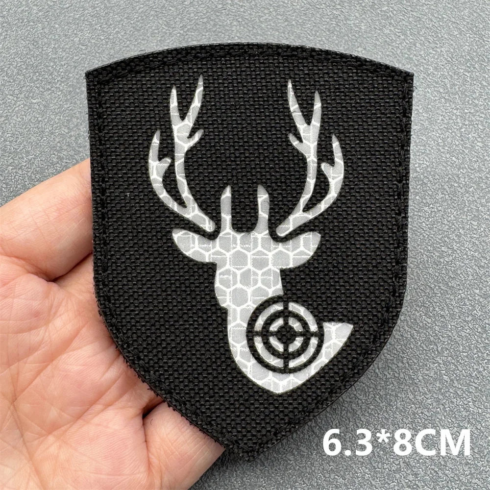 3D Tactical Patches IR Reflective Badge on Backpack Vest Clothing Laser Cutting Emblemen Hook And Loop Outdoor Equipment