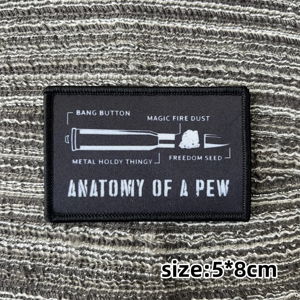 Digital Printing Patch with Hook Backing for Clothes Tactical Military Backpack Patches Gun Badges Applique for Clothing