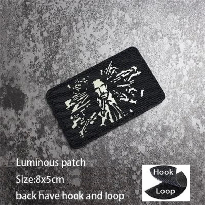 New Design High-Quality PVC Three-Dimensional BABAYAGA Pencil Grocope Soft Rubber Morale Armband Backpack With Hook Loop Patch