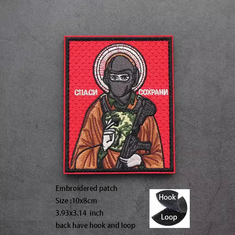 New Design High-Quality PVC Three-Dimensional BABAYAGA Pencil Grocope Soft Rubber Morale Armband Backpack With Hook Loop Patch