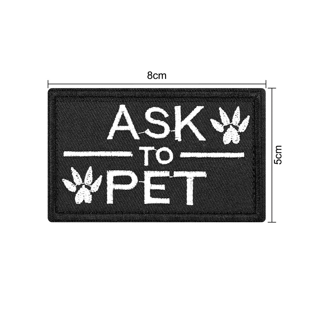 1 Piece Tactical Patch Bundle For Dog Harness Collar Vest Personalized Patches Tags Sticker Label Custom Name ID Service Dog