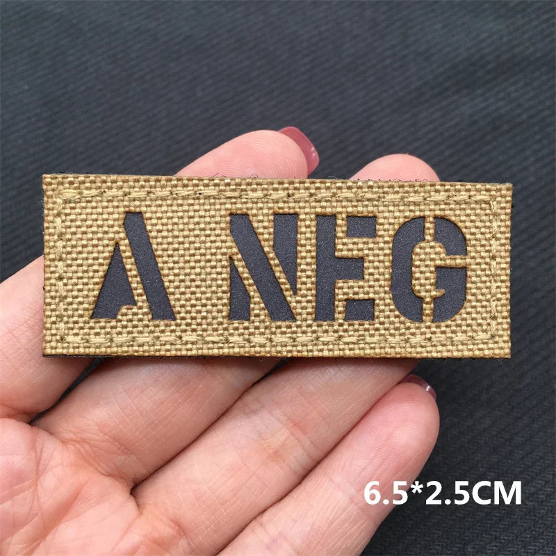 Tactical Patches IR Infrared Reflective Morale Patches on Backpack Vest Clothing Outdoor Badges Hook&Loop