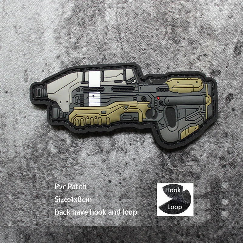 New Design High-Quality PVC Three-Dimensional BABAYAGA Pencil Grocope Soft Rubber Morale Armband Backpack With Hook Loop Patch