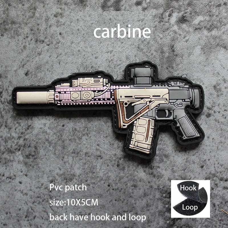 New Design High-Quality PVC Three-Dimensional BABAYAGA Pencil Grocope Soft Rubber Morale Armband Backpack With Hook Loop Patch