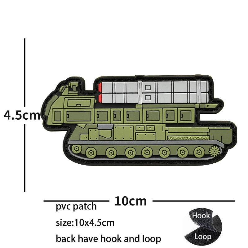 New Design High-Quality PVC Three-Dimensional BABAYAGA Pencil Grocope Soft Rubber Morale Armband Backpack With Hook Loop Patch