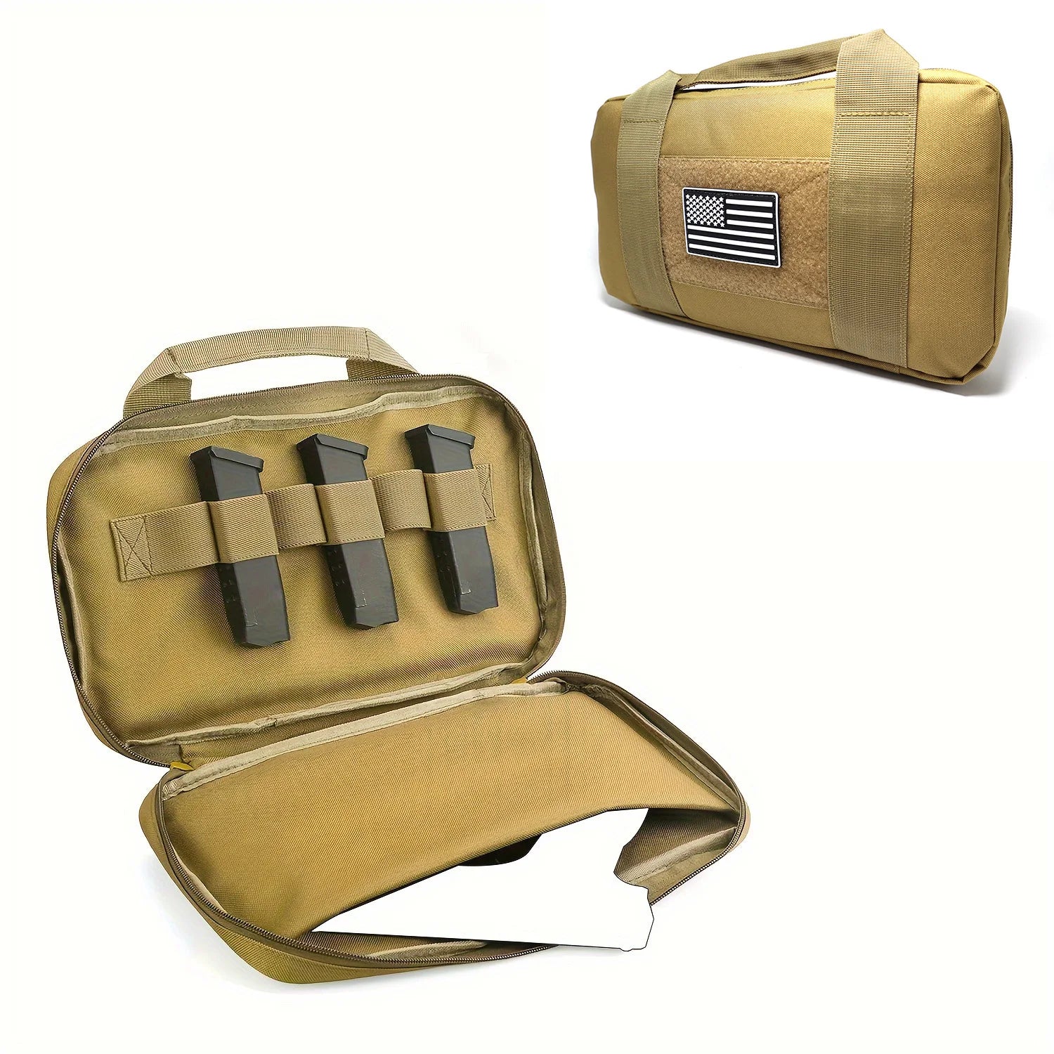 Tactical Pistol Gun Case, Padded Handgun Case Handgun Pistol Soft Case Rectangle Handgun Pouch