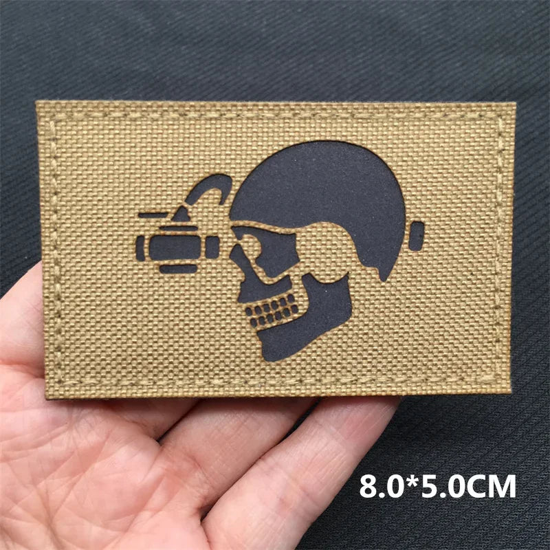 Tactical Patches IR Infrared Reflective Morale Patches on Backpack Vest Clothing Outdoor Badges Hook&Loop